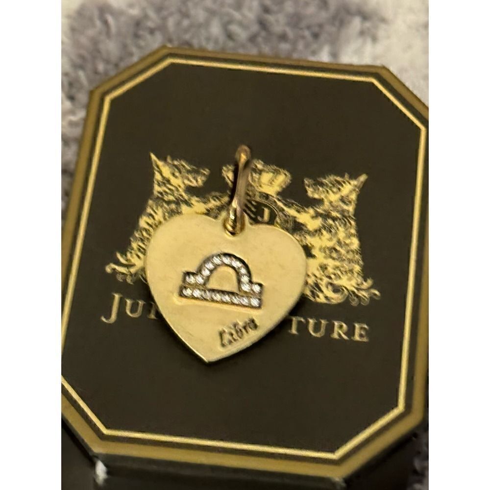 Juicy couture vintage y2k charm jewelry pendant zodiac libra heart